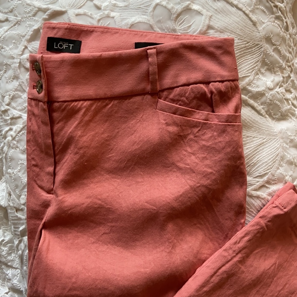 Loft - Marisa Linen Blend Pant